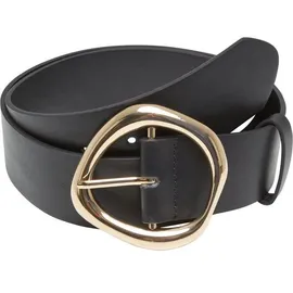 URBAN CLASSICS Organic Buckle Shaped Synthetic Leather Belt - Schwarz - L/XL