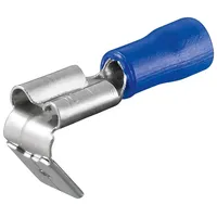Goobay Steckerverteiler Flachstecker, blau - Steckmaß: 6,4 mm x