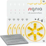 Signia Hörgerätebatterie PR70 10 100 mAh 6 St.