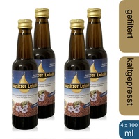 4 x Lausitzer Leinöl (kaltgepresstes Leinöl Omega 3 Speiseleinöl), 4 x 100ml