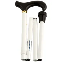 Gastrock Designer Gehstock Derby-Faltstock Gehhilfe weiß