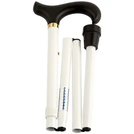 Gastrock Designer Gehstock Derby-Faltstock Gehhilfe weiß