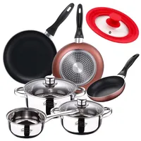 San Ignacio Ø16/20/24 Cm Kochtopfset 8 Einheiten - Chrome / Copper / Red - One Size