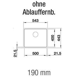 Blanco Subline 500-IF SteelFrame weiß + Handbetätigung + InFino