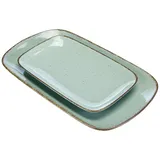 Ritzenhoff & Breker Servierplatten-Set Casa, 2-teilg, 24x15,5 cm und 33x20 cm, Blau
