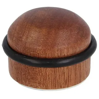 MS Beschläge - Türschützer Holz Türstopper Bodentürstopper Umlaufender Gummiring Bodentürpuffer Nussbaum