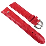 MAURICE LACROIX Ersatzband Uhrarmband Leder Band Lousiana-Kroko-Optik Rot 21940S, Anstoß:18 mm