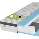 DREAMSTAR Gold Taschenfederkernmatratze I ergonomische 7-Zonen Tonnentaschenfederkernmatratze I 21 cm hoch I Öko-Tex Zertifiziert I Härtegrad 4 (H4) I Matratze I 90 x 200 cm