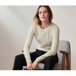 Tchibo - Cashmere-Pullover - Damen - Gr. L - weiß