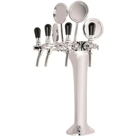 ich-zapfe Schanksäule Chrom 4-leitig, elegant, `Topp-Qualität!`