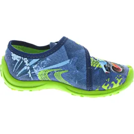 Fischer Markenschuh Klett-Hausschuh Blau 27