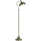 Homcom Stehlampe mit E27 Fassung, Stehleuchte mit verstellbarem Lampenschirm, 40 W Bogenlampe im Retro-Design, für Wohnzimmer Schlafzimmer