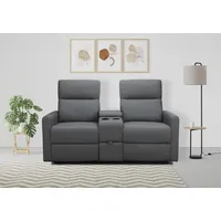 2-Sitzer HOME AFFAIRE "Daoulas, 2er-Kinosofa, TV-Sessel, Multimedia-Sofa" Sofas Gr. B/H/T: 167cm x 102cm x 95cm, Kunstleder, grau (anthrazit) Kinosofa mit Relaxfunktion, Getränkehalter und Stauraum