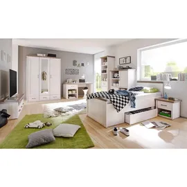 Begabino Winkelschreibtisch Luca Pinie / Weiß