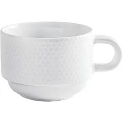 KAHLA 115406A74364C Honeycomb Kaffee-Obertasse 0,18 l stapelbar | stapelbare Tasse mit Relief-Muster aus Porzellan