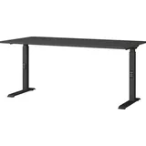 KADIMA DESIGN Schreibtisch höheneinstellbar "Stuttgart" 68-91cm Graphit 160x80cm, C-Fuß