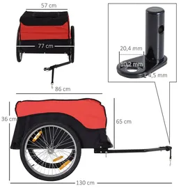 Homcom CargoTrailer rot/schwarz