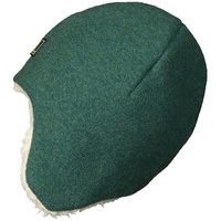 PICKAPOOH - Woll-Mütze JONAS WALK mit Plüschfutter in grün/natur, Gr.50