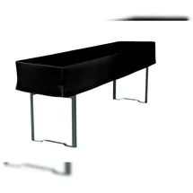 TexDeko Biertischhusse 3/8 220 x 50 x 30 cm Schwarz
