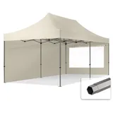 TOOLPORT 3x6m Stahl Faltpavillon, Premium Dach Partyzelt Creme