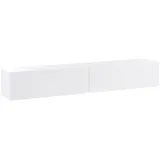Beliani Gladstone TV-Lowboard 180 x 30 x 32 cm Weiß Melamin