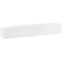 Beliani Gladstone TV-Lowboard 180 x 30 x 32 cm Weiß Melamin