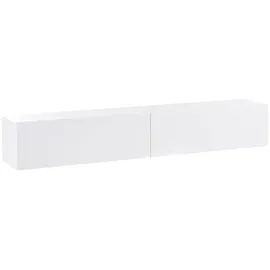 Beliani Gladstone TV-Lowboard 180 x 30 x 32 cm Weiß Melamin