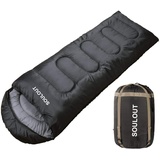 SOULOUT Schlafsack 3-4 Jahreszeiten - Winter Schlafsack Wasserdichter Leichter Deckenschlafsack Camping, Reisen und Outdoor-Aktivitäten -Ideal für Erwachsene und Kinder - 220 x 83 cm