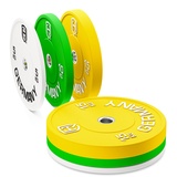 HQ Germany® Olympic Bumper Plates 50mm | Paar/Set | 5-25kg | Studio Qualität | Hoher Härtegrad | Hantelscheiben nach IWF Standard, Gewicht:060KG Set (2x 5kg + 2x 10kg + 2x 15kg)