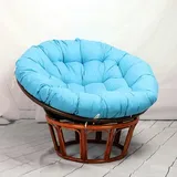 Xinwanhong Papasansessel Kissen, Papasan Sitzkissen für Hängesessel, Polster Bodenkissen für Schwenksessel, Rund Papasan Sessel, Polyrattan Sessel, Garten Stuhlauflag, Himmelblau, 70 * 70cm