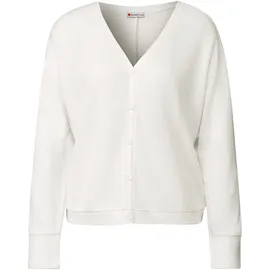 STREET ONE Strick-Look Jacke - weiß