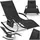 Tectake Taya Gartenliege 142 x 62 x 92 cm Schwarz