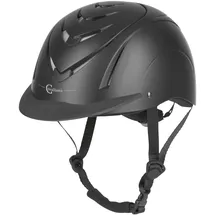 Kerbl Covalliero Reithelm Nerron VG1, Trainingshelm Tunierhelm, Schwarz 55-59