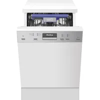 Amica EGSP 14895-1 E Einbau-Geschirrspüler / teilintegrierte Spülmaschine mit Edelstahlblende (ohne Möbelfront) / 45cm Breite / 10 Maßgedecke / 6 Programme / Aquastopp / Besteckschublade