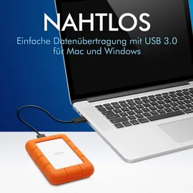 LaCie Rugged Mini 2 TB USB 3.2 Orange/Silber 9000298