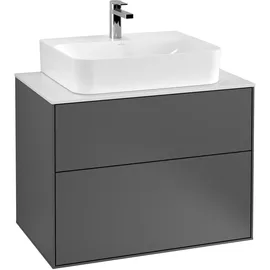 Villeroy & Boch Finion Waschtischunterschrank, 2 Auszüge, Waschbecken mittig, 800x603x501mm,