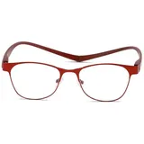 YRIIOMO Lesebrille Nicht verschreibungspflichtige Lesebrille, Lesebrille mit Nackenband, tragbare ultraleichte Brille. rot