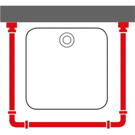 Sealskin Duschvorhangstange L-Form Aluminium chrom-matt