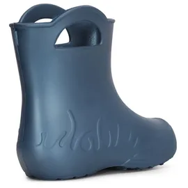 Ladeheid Eva Kinder Gummistiefel für Jungen Mädchen Regenschuhe Bequeme und wasserdichte Regenstiefel Kinder LA-CA-01 (metallisches Blau-2, 32/33 EU