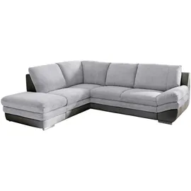 ed exciting design Ecksofa Mikrofaser 2-Sitzer Grau