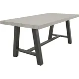 Natur24 Fresco Gartentisch 180 x 90 x 75 cm Grau/Anthrazit
