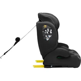 KIKKABOO Kindersitz I-Bronn i-Size (76-150cm) Isofix, Top Tether, Kissen, Gurt schwarz