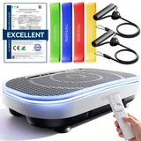 DAHALY edle Vibrationsplatte mit Atmosphärenlicht, Rüttelplatte für Zuhause