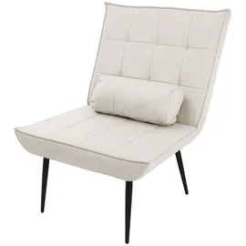 ML DESIGN modern liv Relaxsessel Kunstleder 97 x 100 x 79 cm Creme ergonomisch