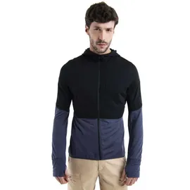 Icebreaker Merino 200 Realfleece Descender Reißverschlusspullover Schwarz M