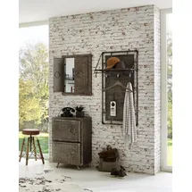 Haku-Möbel HAKU Möbel Wandgarderobe 15889 anthrazit Metall 9 Haken 60,0 x 120,0 cm