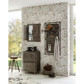 Haku-Möbel HAKU Möbel Wandgarderobe 15889 anthrazit Metall 9 Haken 60,0 x 120,0 cm