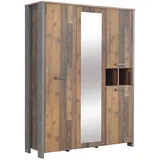 Forte Drehtürenschrank Clif 156,4 x 204,7 x 52 cm Braun