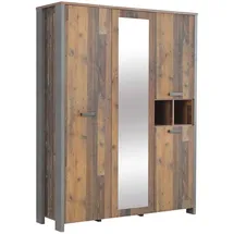 Forte Drehtürenschrank Clif 156,4 x 204,7 x 52 cm Braun