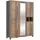 Forte Drehtürenschrank Clif 156,4 x 204,7 x 52 cm Braun